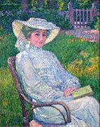 Lady in White - Portrait of Mrs. Theo Van Rysselberghe berg